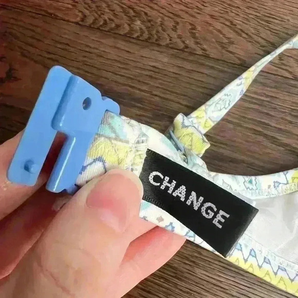 Change Women’s Blue Yellow Boho Bikini Beach Coastal Cute Swimsuit Top 32 - Picture 10 of 13